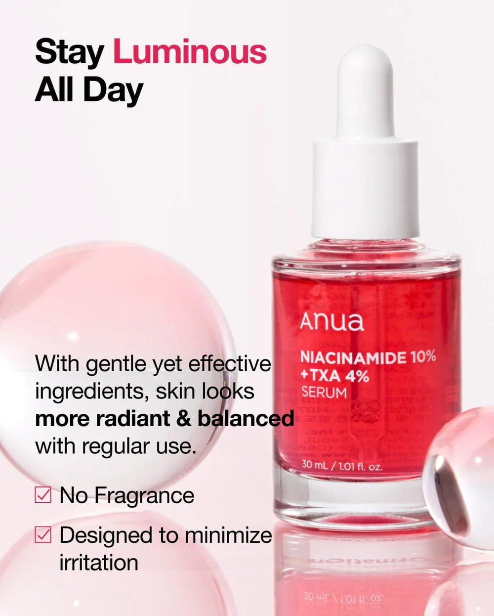 Anua niacinamide 10% + TXA 4% serum 30ml - Asian Hera