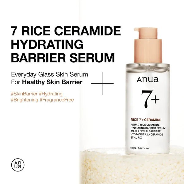 anua rice 7 ceramide hydrating barrier serum 50 ml - Asian Hera