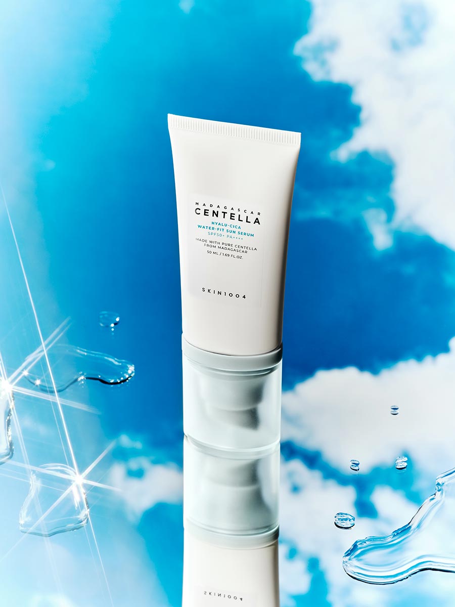 skin1004 madagascar centella hyalu - cica water - fit sun serum spf 50+ 50ml - Asian Hera